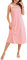 Bresdk Chemise de Nuit Femme sans Manches Dentelle Vêtements de Nuit Longue Chic Robe de Nuit Rose M