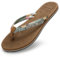 AX BOXING Flip Flops Damen Sommer Zehentrenner Sandalen Blumen Badelatschen Strand Flach Zehentrenner Rutschfest Sandalen Größe 36-41 EU(Braun,39 EU)
