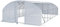 Serre Tunnel Premium TOOLPORT 4x8m avec Porte pivotante, bâche PE 180 g/m² Blanc Transparent