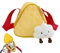 FOSDICK Petit Sac Appareil Photo, Sac Photo Bandoulière Réglable, Mignon Sacoche Appareil Photo, Sac Camera avec Pendentif Nuage, Camera Bag Compatible avec Canon, Nikon, Pentax, Fuji, Sony, SLR