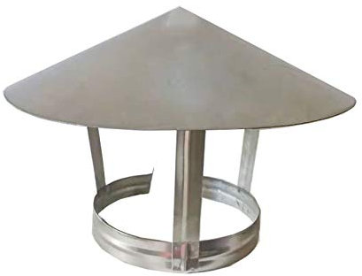 Generisch Stainless Steel Chimney Hood Roof Vent Cap, External Boiler Vent Cap, Wind Cap, Chimney Rain Cap for Ultimate Protection