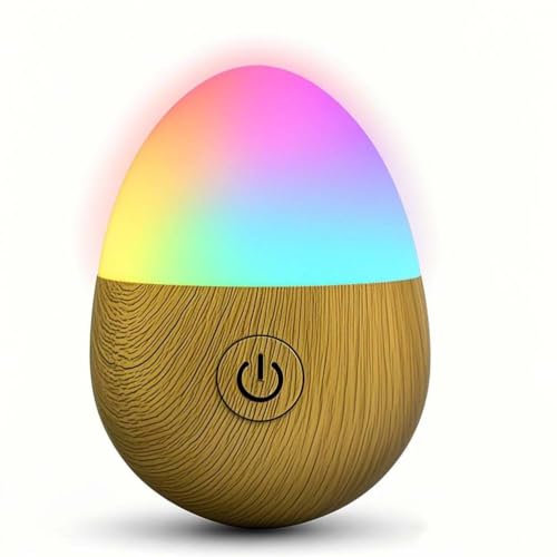 AoLa Ei Nachtlicht Kinder, Baby Stilllicht mit Touch RGB 7 Farbwechselmodi Akku Nachtlampe LED USB Aufladbar Nachtlicht Ei Design Jungen Mädchen Deko Lampe Nachttischlampe für Stillen Schlafen