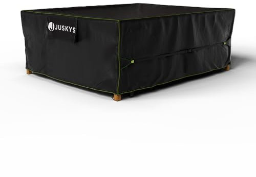 Juskys Gartenmöbel Abdeckplane CoverSafe Pro 250x210x90 cm - winterfest & wasserdicht - Schutzhülle für Gartentisch, UV-Schutz, Abdeckhaube Gartentisch