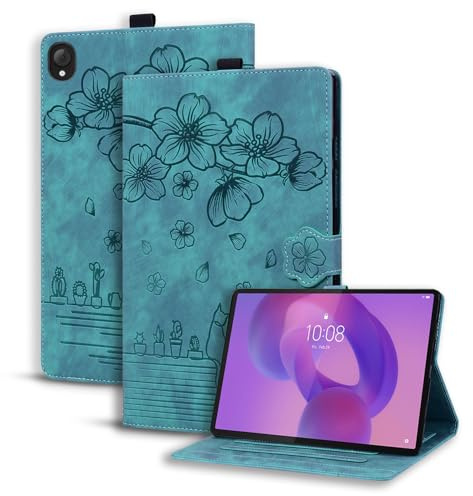 Succtopy Hülle für Lenovo Tab 2025 10.1 Zoll(TB-311FU/TB-311XU) Hellgrün | Folio Flip PU Leder Tablet Hülle Schutzhülle mit Stifthalter und Standfunktion für Lenovo Tab 2025 10.1 Zoll