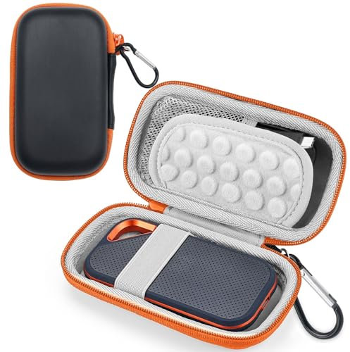 Case for SDisk, Case for SDisk Extreme Pro/Extreme Portable External - Funda rígida de Viaje para Unidades externas (Gris)