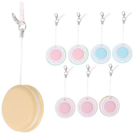 SMASOLO 8Pcs Macaron Phone Screen Cleaning Wipes Portable Keychain Eyeglass Lens Cleaner for Touchscreen Mobiles Dust and Fingerprint Removal