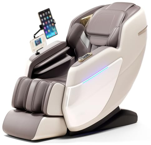 Massagestol Med SL-spår Och Airbags För Hela Kroppen, En Lyxig Massagesoffa Som Passar För Hemmabruk.(Bianco)