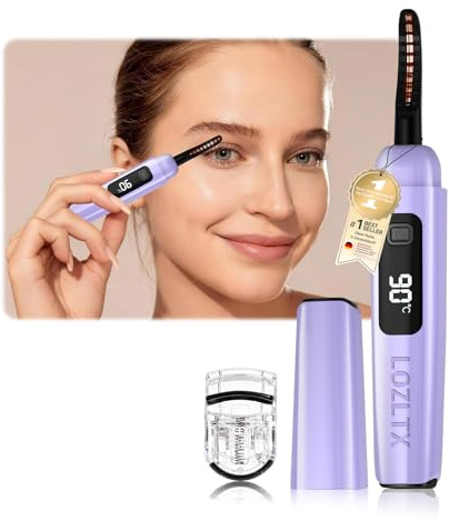 Upgrade Wimpernzange Beheizbar 【3D-Präzisionsbogen – Perfekt für jede Augenform】【10s Schnellheizung – 24h Halt】Beheizbare Wimpernzange Mit Speicherfunktion – Ideal für Anfänger（Hellrosa）DE-JMJ