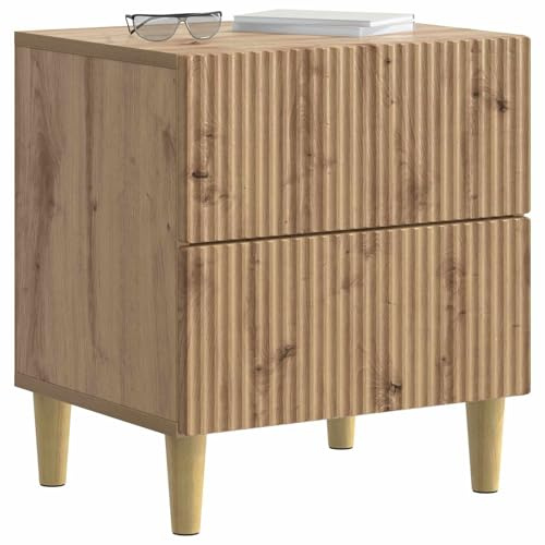 vidaXL Nachttisch 2 pcs Artisan-Eiche 43 x 34,5 x 48 cm Holzwerkstoff, Schlafzimmer Aufbewahrung, Rechteckiger Nachttisch, Vintage-Stil, eleganter Organizer