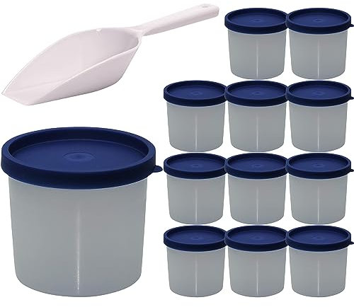 mikken Gefrierdose, Kunststoff, Weiß, 12er Set / 200 ml