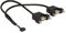 DeLock Kabel USB 2.0 Pfostenbuchse 2,00 mm 10 Pin > 2 x USB 2.0 Typ-A Buchse zum Einbau 25 cm