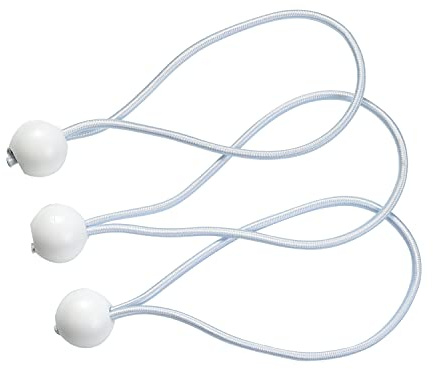 perdix - Tensor de goma con bola (25 unidades), color blanco