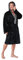 CityComfort Bademantel Herren Flauschig Fleece Morgenmantel Herren mit Kapuze (XXL, Schwarz)