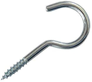 20X Schraubhaken 2.3x20 mm gebogen Holzgewinde galv. verzinkt 2.3 x 20 mm 20 Stück