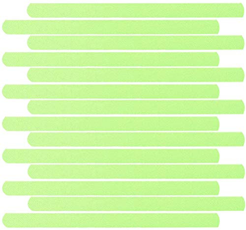 Garneck 24pcs Non-skid Stair Floor Grips Glow in the Dark Stair Treads Tape Luminous PEVA Strip Warning Security Tapes
