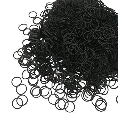 500Pcs Black Elastic Hair Bands for Women and Kids - Soft Rubber Ties for Braids, Wedding Hairstyles