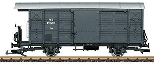 LGB – 43814 RhB Gedeckter Güterwagen – wetterfest – detailgetreu – robuste Kunststoffausführung – Modellbahn Zubehör – ab 15 Jahren – Spur G – Maßstab 1:22,5
