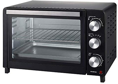 INFINITON HORNO CONVENCION SOBREMESA HSM-12N18 (18L, 1200W, Negro, Temperatura hasta 230ºC y Tiempo hasta 60 Minutos, Horno portatil)