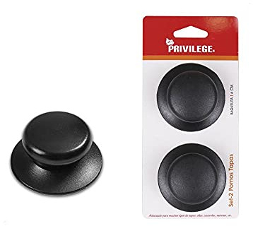 2 Stück Topf Deckelgriff Deckelknopf Ersatzgriff Pfannen Topf Griff Deckelknauf (6cm/Schwarz)