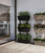 Set di 3 vasi Durbuy, Composizione per orto casalingo, Set Porta Fiori per Interno o Esterno, 100% Made in Italy, 49x16h100 cm, Antracite