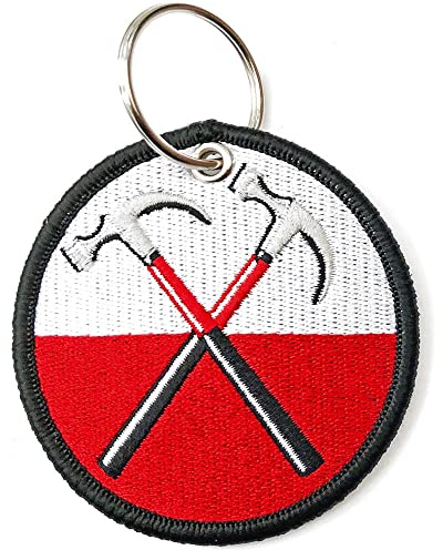 Pink Floyd The Wall Hammers Circle Plastic Key Chain, Multi-colored, One size