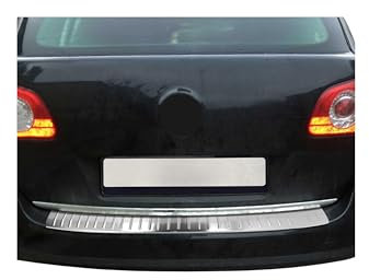 Ladekantenschutz Stossstangenschutz kompatibel mit VW Passat B7 Avant 2010-2015 Edelstahl Chrom Gebürstet 1x