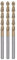 sourcing map 3pcs Twist Drill Bits 3mm Titanium Coated (HSS-E) M42 High Speed Steel 8% Cobalt Straight Shank for Stainless Steel Aluminum Alloy Metal