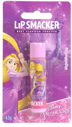 Lip Smacker – Colección Princesas Disney – Bálsamo Labial Hidratante Infantil Disney Rapunzel – Hidratante Labios Sabor Brillo Mágico de Bayas – Envase Individual