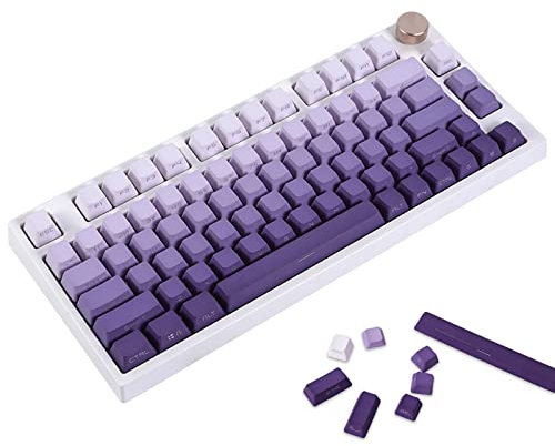 134 Tasten Keycaps Lila Farbverlauf PBT Seitliche Lichtdurchlässigkeit OEM Profile Dye-Sublimation Geeignet für 68/75/84/104/108 mechanische Tastaturen