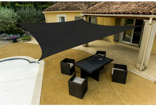 WERKA PRO Rechteckiges graues Sonnenschutzgewebe aus Polyester 4 x 5 m