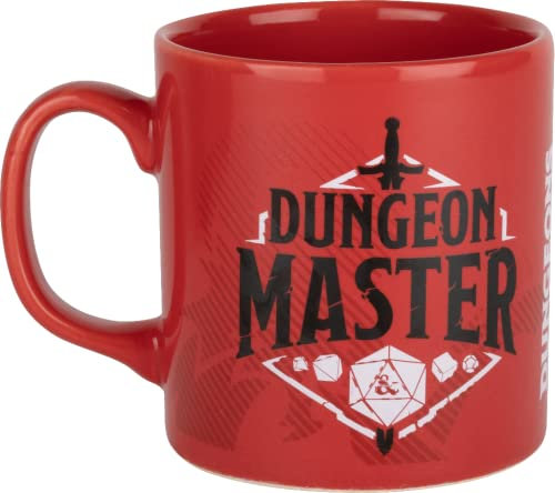 Konix Dungeons & Dragons Taza de cerámica - 320 ml - Diseño Master - Rojo