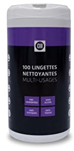 D2 Diffusion Boîte de 100 lingettes nettoyantes pour appareils multimédias/écrans - sans Alcool - 13x15 cm