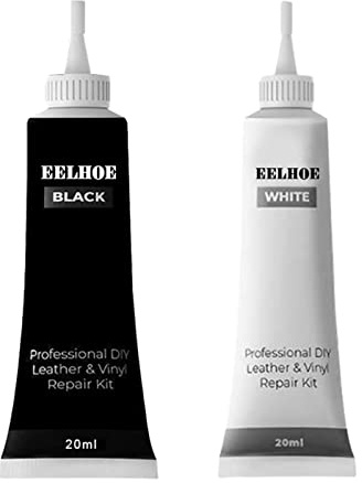 Leder Reparatur Set, 2PCS Flüssigleder Weiß, Flüssigleder Lederreparaturgel, Fortschrittliches Leder-Reparatur-Gel Repariert Verbrennungslöcher, Leder Reparatur Creme, Kunstleder Farben Für Autositz