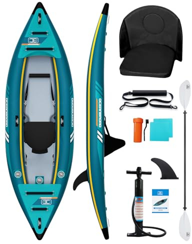 OCEANBROAD Inflatable Sit-in Kayak(NO HIN), 1 Person/2 Person Touring Kayak