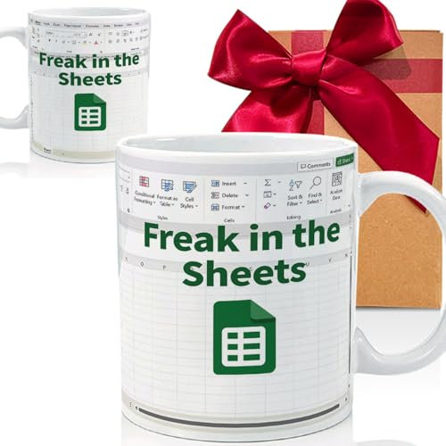 CATABUBU Excel-Tasse, Geschenke für Freunde, lustige Tabellenkalkulationstasse, 325 ml, Freak In The Sheets Buchhalter-Tasse, Geschenke für Kollegen, Buchhaltungsboss, NA CPA CFO,
