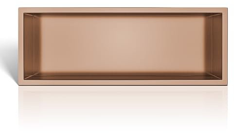 BALNEO WALL-BOX ONE Niche de Douche Murale en Cuivre Niche de Douche en Acier Inoxydable 60x20x10cm Cuivre, Niche Étanche Pour Ustensiles de Salle de Bain, Installation de Niche Flexible