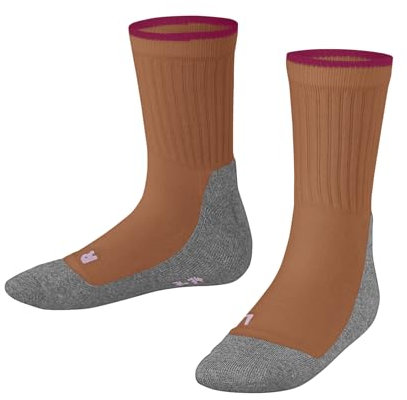 FALKE Unisex Kinder Socken Active Everyday K So Funktionsmaterial dünn atmungsaktiv einfarbig 1 Paar, Rot Rugby Tan 8942, 23-26