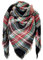 FIFTHAVE Écharpe Femme Homme Châle Cachemire Ecossaise Mode Ponchos Plaid Foulards Automne Hiver Oversize Cape Glands Scarf Carreaux Chaud Carrée Souple Étole Couvertures Vert foncé