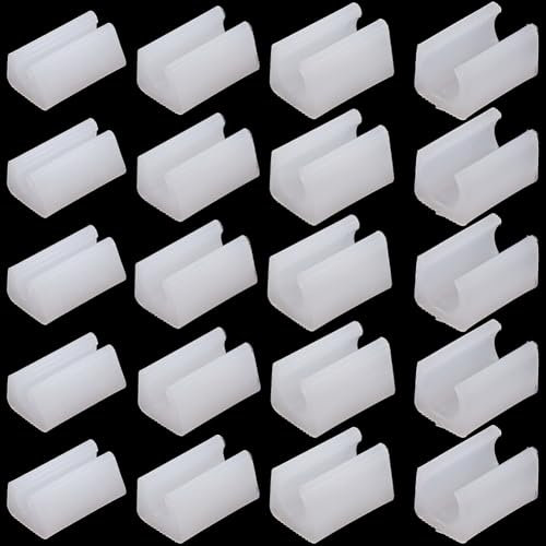 GORGECRAFT 40pcs Protecteurs de Pieds de Chaise 4 Tailles Patins de Sol en Forme de U Rectangulaire Pinces pour Pieds de Chaise Couverture Antidérapants Chaise Jambe Caps Tube Pince