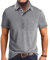 Comilaka Men's Short Sleeve Casual Polo Shirts Classic Button Contrasting Colors T- Shirts with Pocket Stylish Tops Light Grey