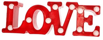 Angoily Neon Sign Love Formschöne Tischlampe Für Romantische Dekoration Rot Nachtlampe Für Schlafzimmer Und Partys Batterien