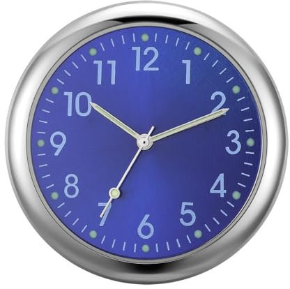 Autouhr, Uhr für das Armaturenbrett im Auto, quarzuhr für auto, Autouhr Zum Aufkleben Auf Dem Armaturenbrett, Tragbare Analog Auto Armaturenbrett Zeitdekoration für SUVs, Autos, LKWs, 4×4 CM