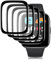 Gelaasso 4 Pezzi Pellicola Protettiva Compatibile con Xiaomi Redmi Watch 3, [Resistente ai Graffi, Alta Definizione][3D Curved Full Cover] [Sensibile al Tatto] Pellicola Protettiva per Redmi Watch 3