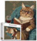 Katze trinkt Rotwein Jigsaw Puzzles für Erwachsene 1000 Stück lustige Jigsaw Puzzle Kunst 27 x 20 Zoll Bunte DIY-Puzzles für Heimdekoration Familie Puzzle perfekt für Spieleabende