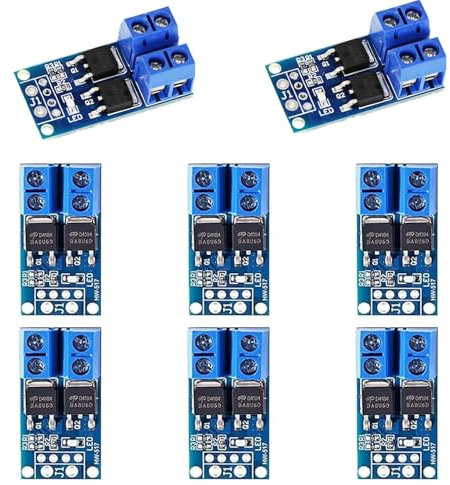 8 Pcs DC 5v-36v 400W FET Trigger Switch Drive Module Board Dual Mosfet Treibermodul Dual-Hochleistungs Switching Driver Modul PWM Regler Schalttafel Treibermodul für Ar-duino