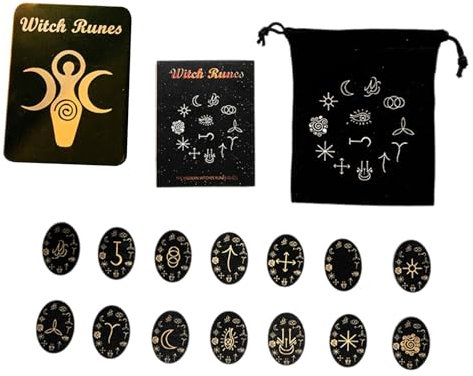 VOCUE Handmade Wood Divinations Game Props Board Game Family Nordic Handmade Wood Cut Stones with Storage Bag