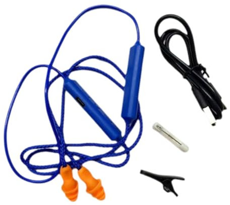 Netoches Tapones para los Oídos Auriculares Bluetooth para el Trabajo, Supresión de Ruido, Protección Auditiva, Sitios de Construcción, Lugares Ruidosos Azul
