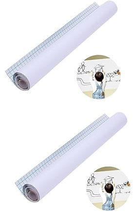 Parliky 2pcs 45x100cm Blackboard Sticker for Wall PVC Reusable Chalkboard Decal