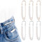 6pcs Broches en Perles, Broches en Perles Artificielles en Fer Broche en Perles Argentées et Dorées Épingles de Sûreté Décoratives pour Vêtements Cérémonie et Fête