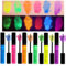 MKNZOME Mascara Colorato, 6 Colori Mascara Colorati Fluorescente Blu Viola Rosa Verde, Volumizzante e Allungante Waterproof, Lunga Tenuta, Regalo